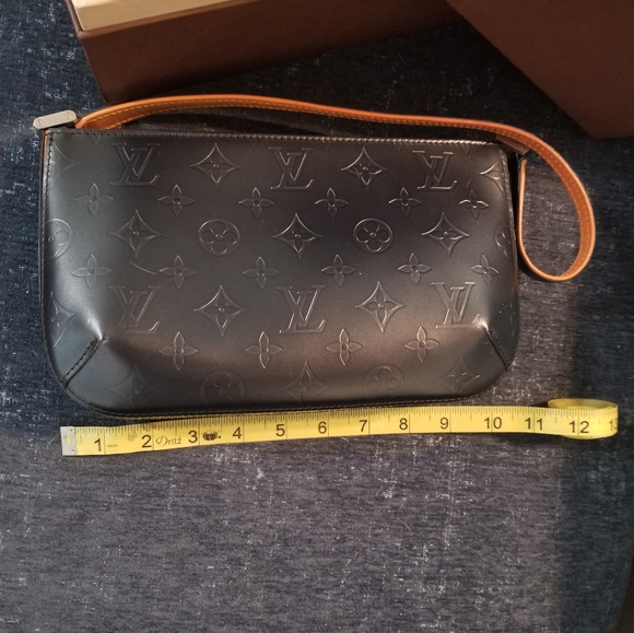 Louis Vuitton Navy Blue Embossed Bag - Picture 7 of 13